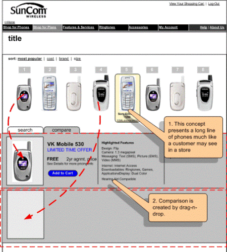 Phone Comparison Tool Concept 2 Wire Frame
